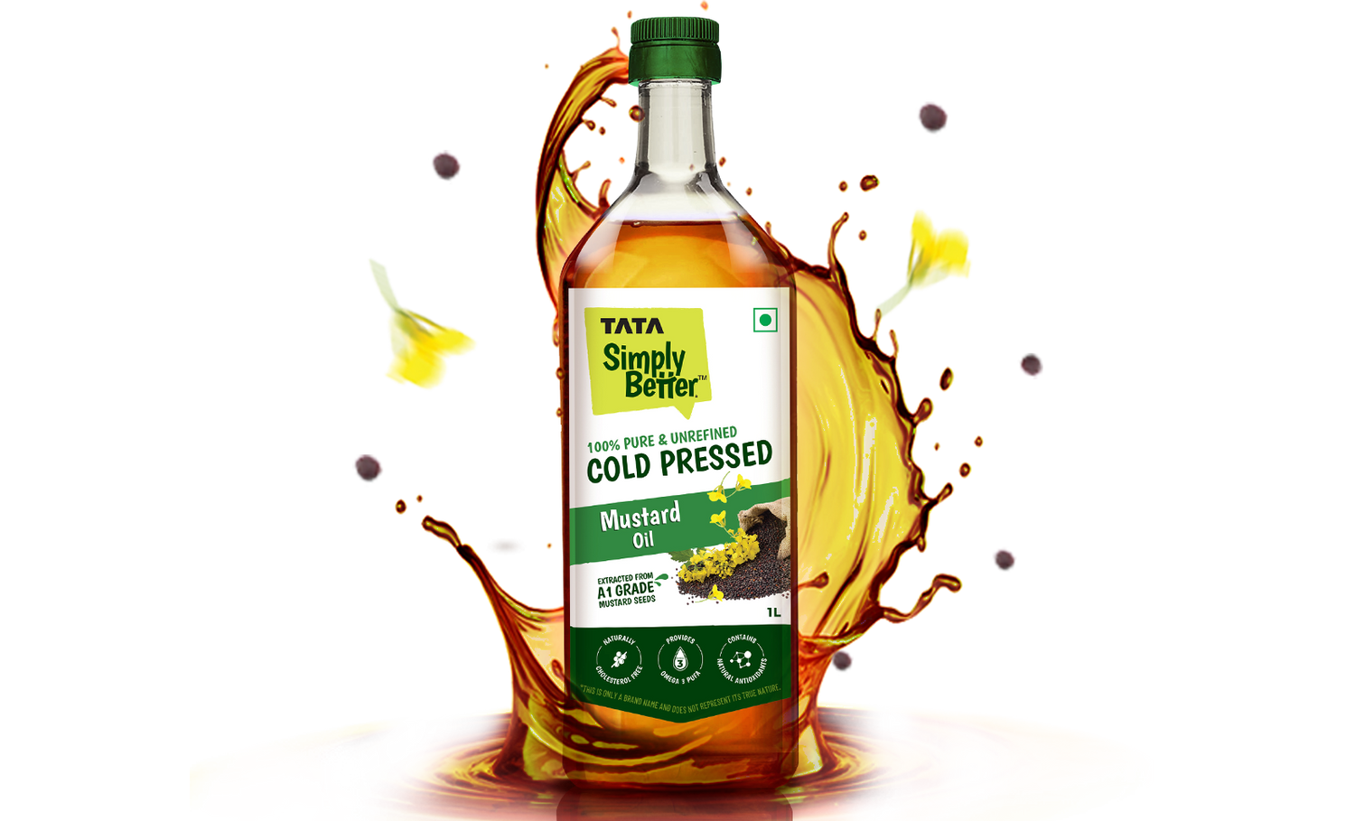 TATA SIMPLY BETTER MUSTARD OIL 1L 100% PURE and UNREFINED COLD PRESSED OIL