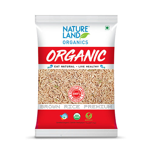 Natureland Organic Brown Rice Premium - 1 Kg - Veeha Foods