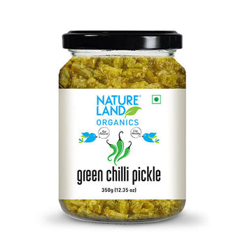 Organic Green Chilli Pickle 350 Gm