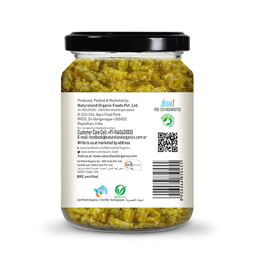 Organic Green Chilli Pickle 350 Gm