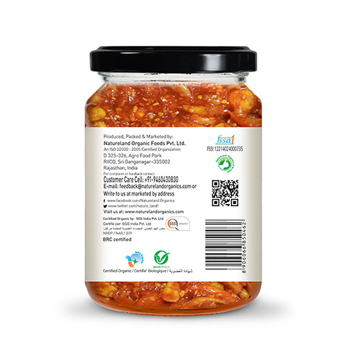 Organic Garlic Pickle 350 Gm