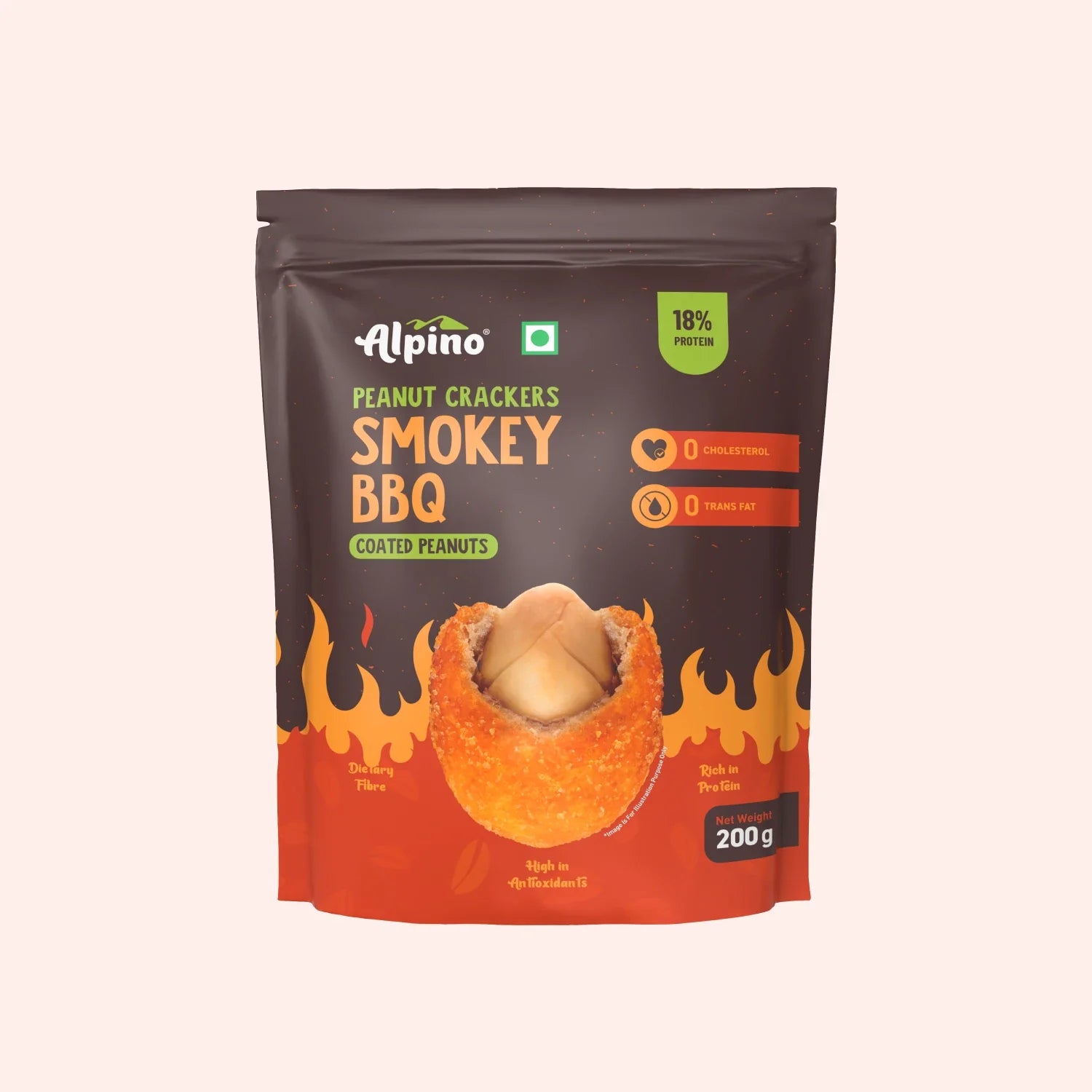 Alpino Peanut Crackers Smokey BBQ 600g (Pack Of 3)