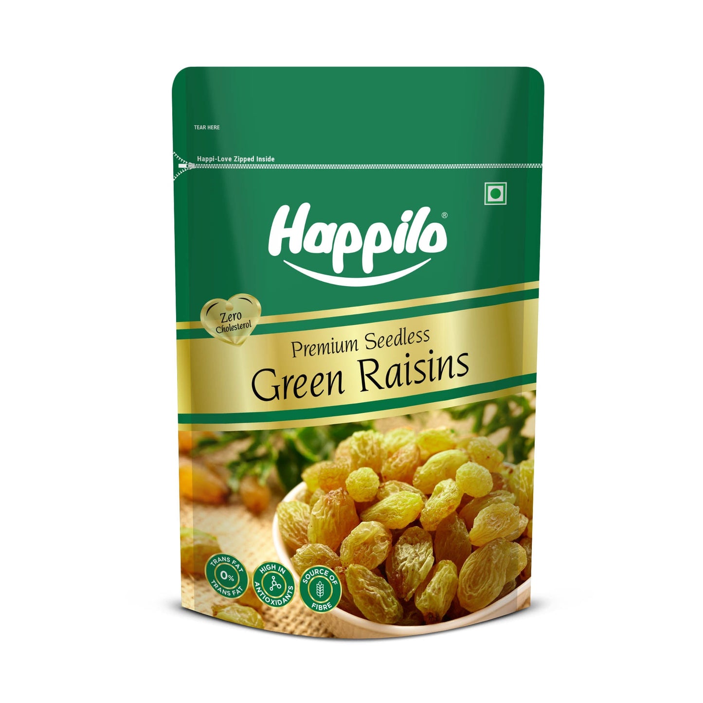 Happilo Premium Seedless Green Raisins