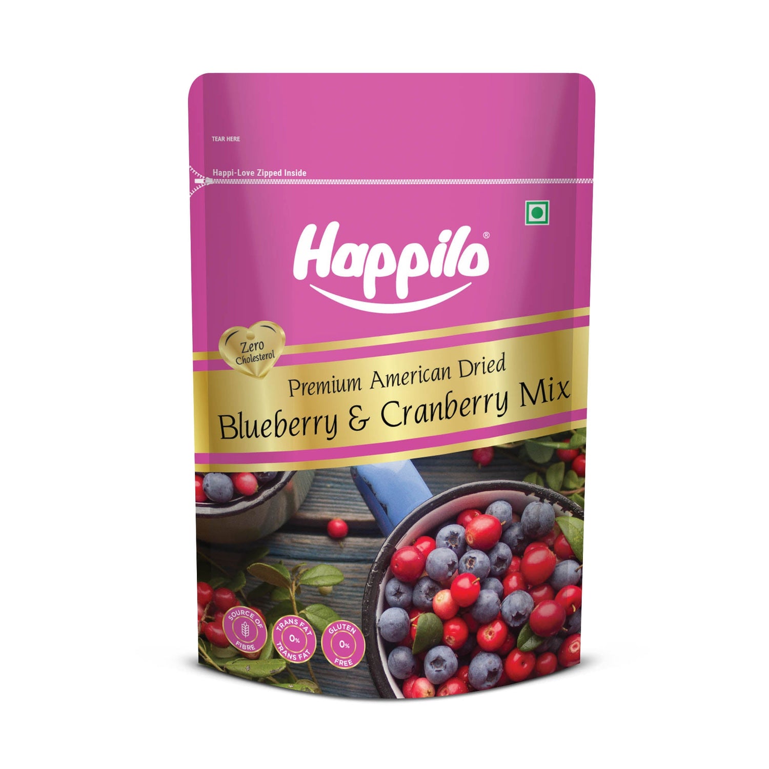 Happilo Premium Dried Blueberry Cranberry Duet