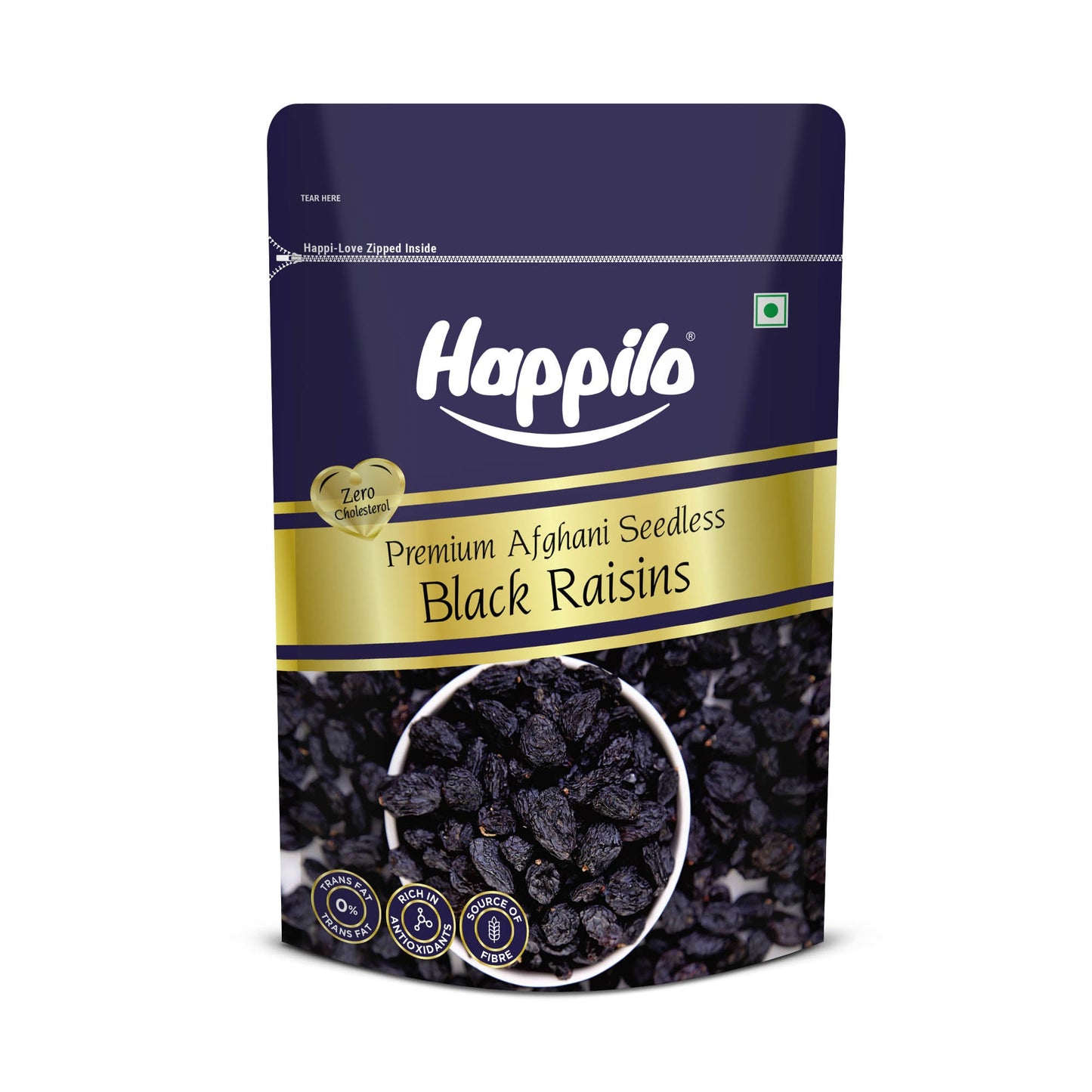 Happilo Premium Seedless Afghani Black Raisins