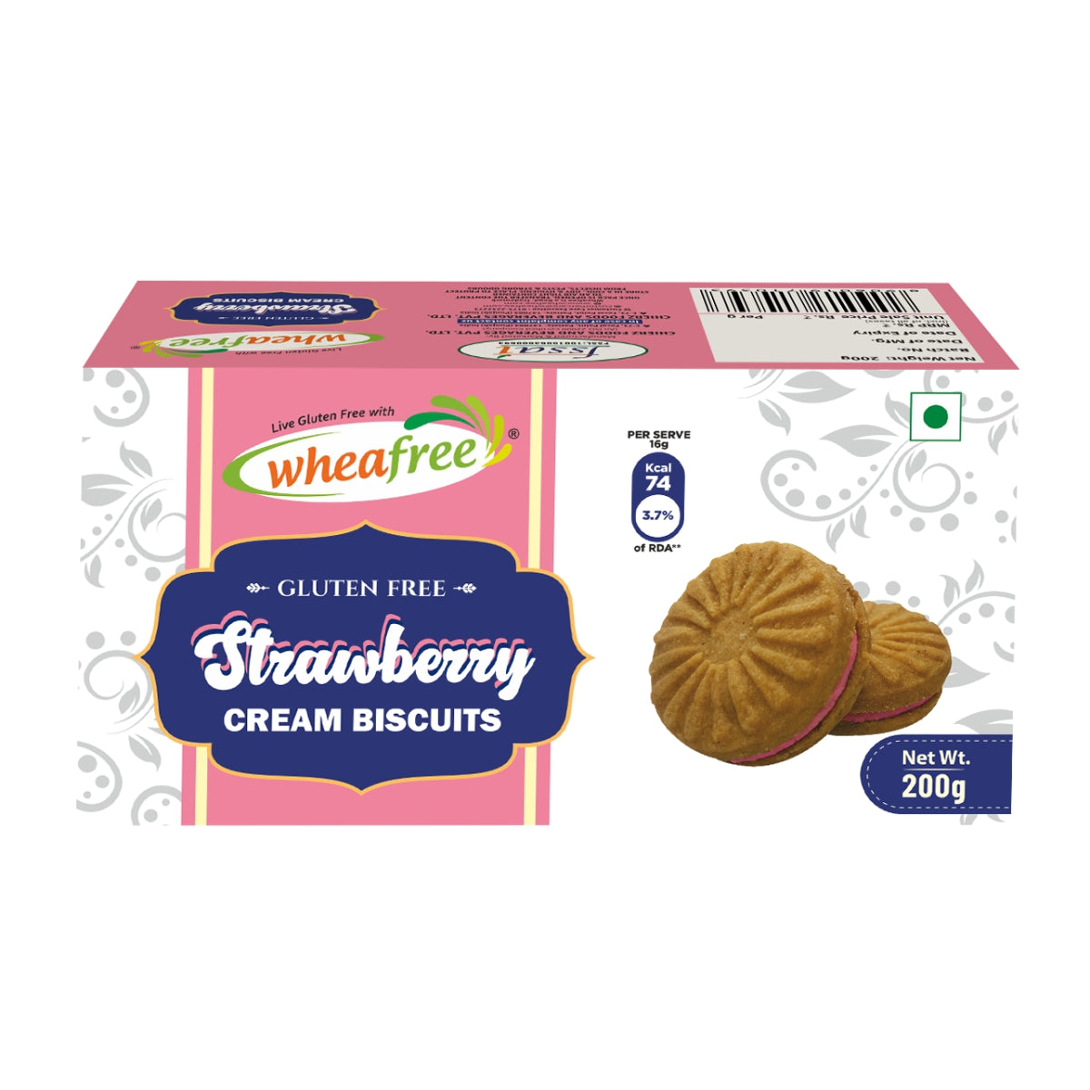 Gluten Free Strawberry Cream Biscuits- 200g