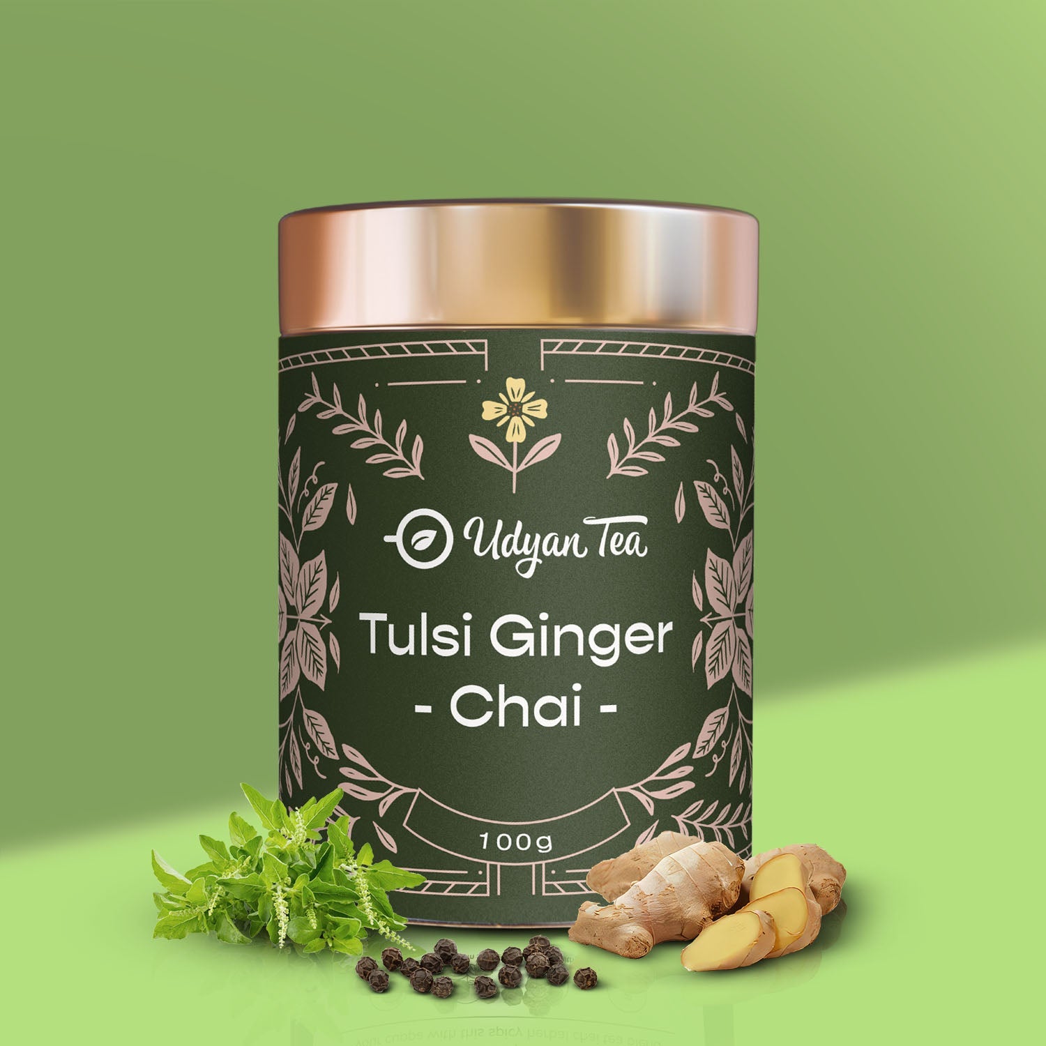Udyan Tea Tulsi Ginger Chai - Veeha Foods