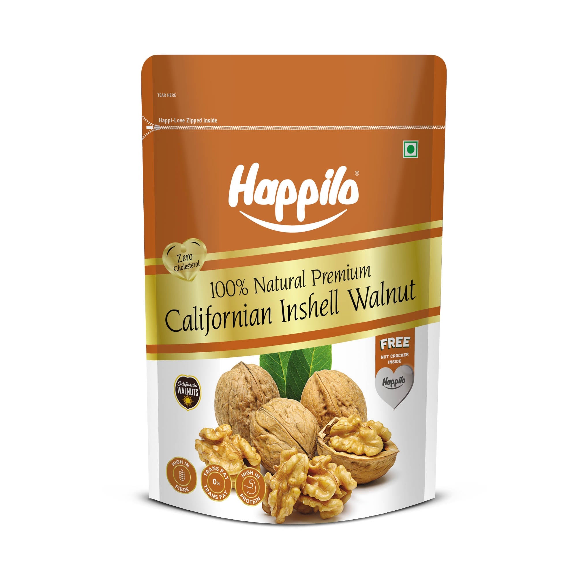 Happilo Premium Whole California Inshell Walnuts - Veeha Foods