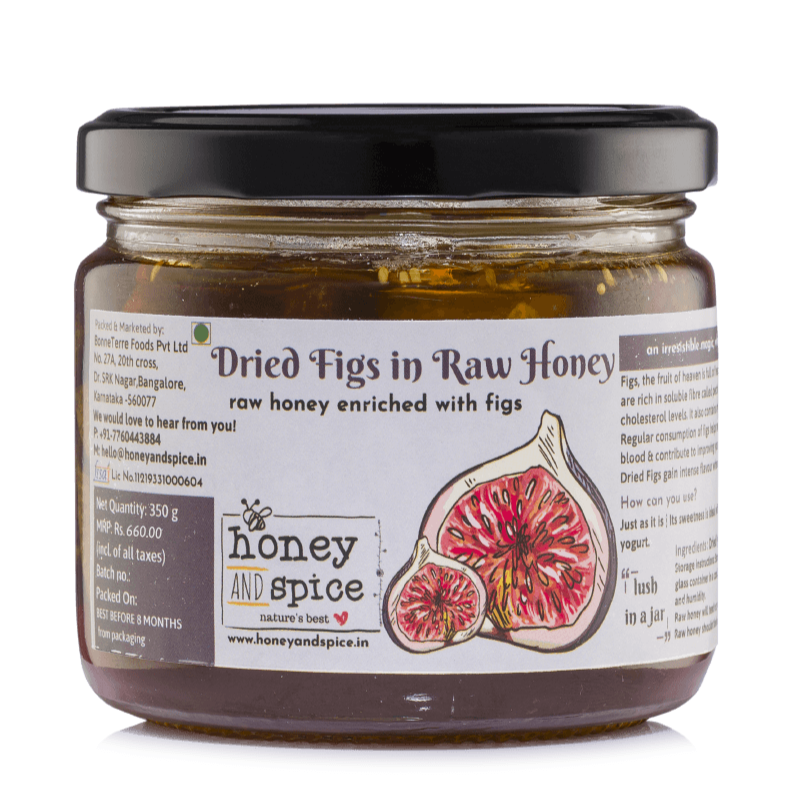 Dried Figs in Raw Honey 350gm