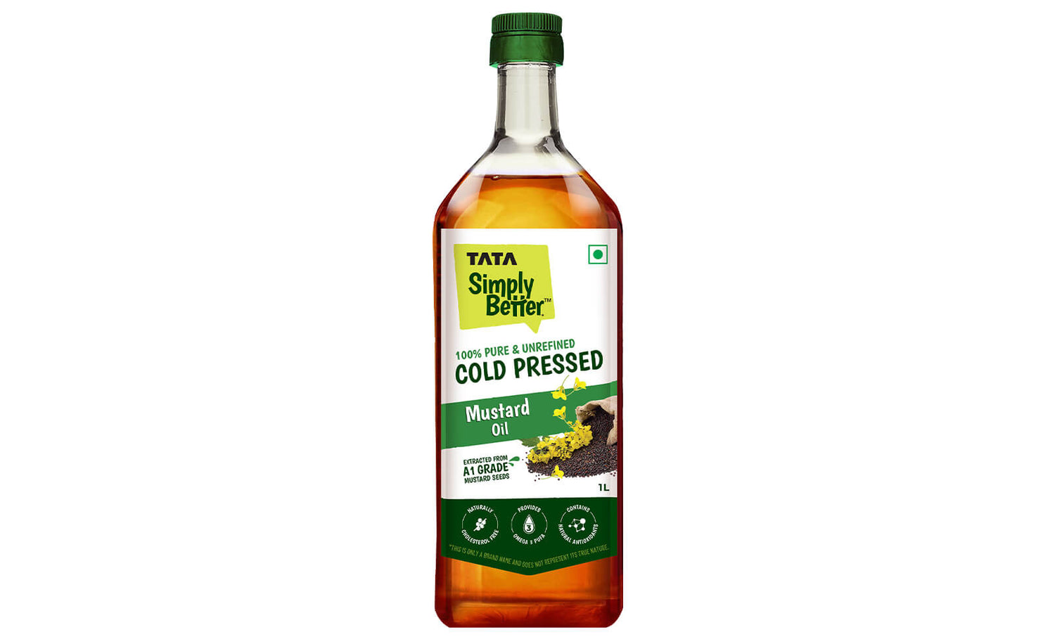 TATA SIMPLY BETTER MUSTARD OIL 1L 100% PURE and UNREFINED COLD PRESSED OIL