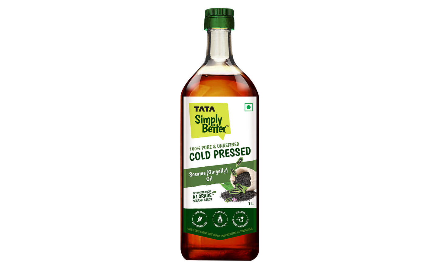 TATA SIMPLY BETTER SESAME OIL 1L 100% PURE and UNREFINED COLD PRESSED OIL