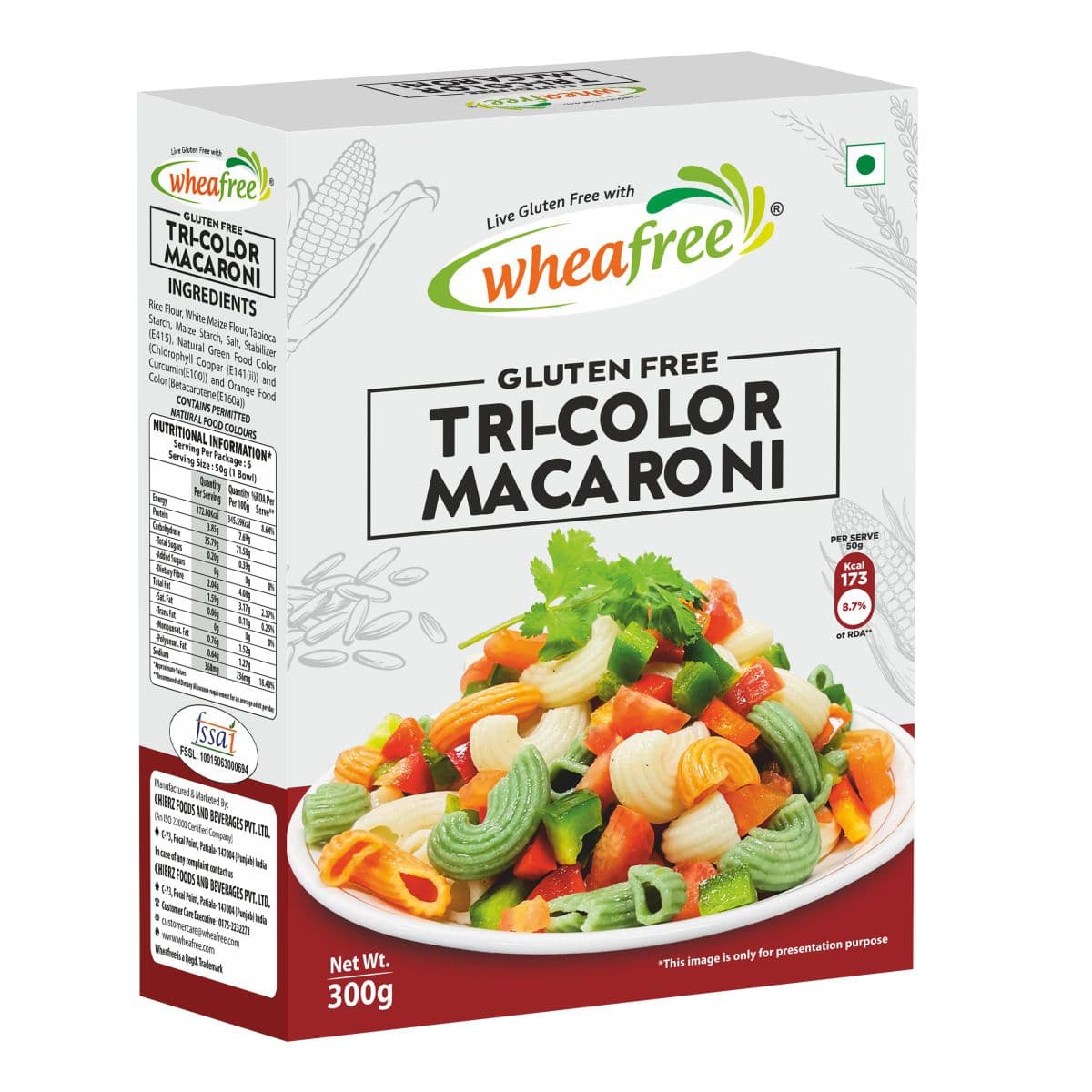 Gluten Free Tri-Color-Macaroni (300g)