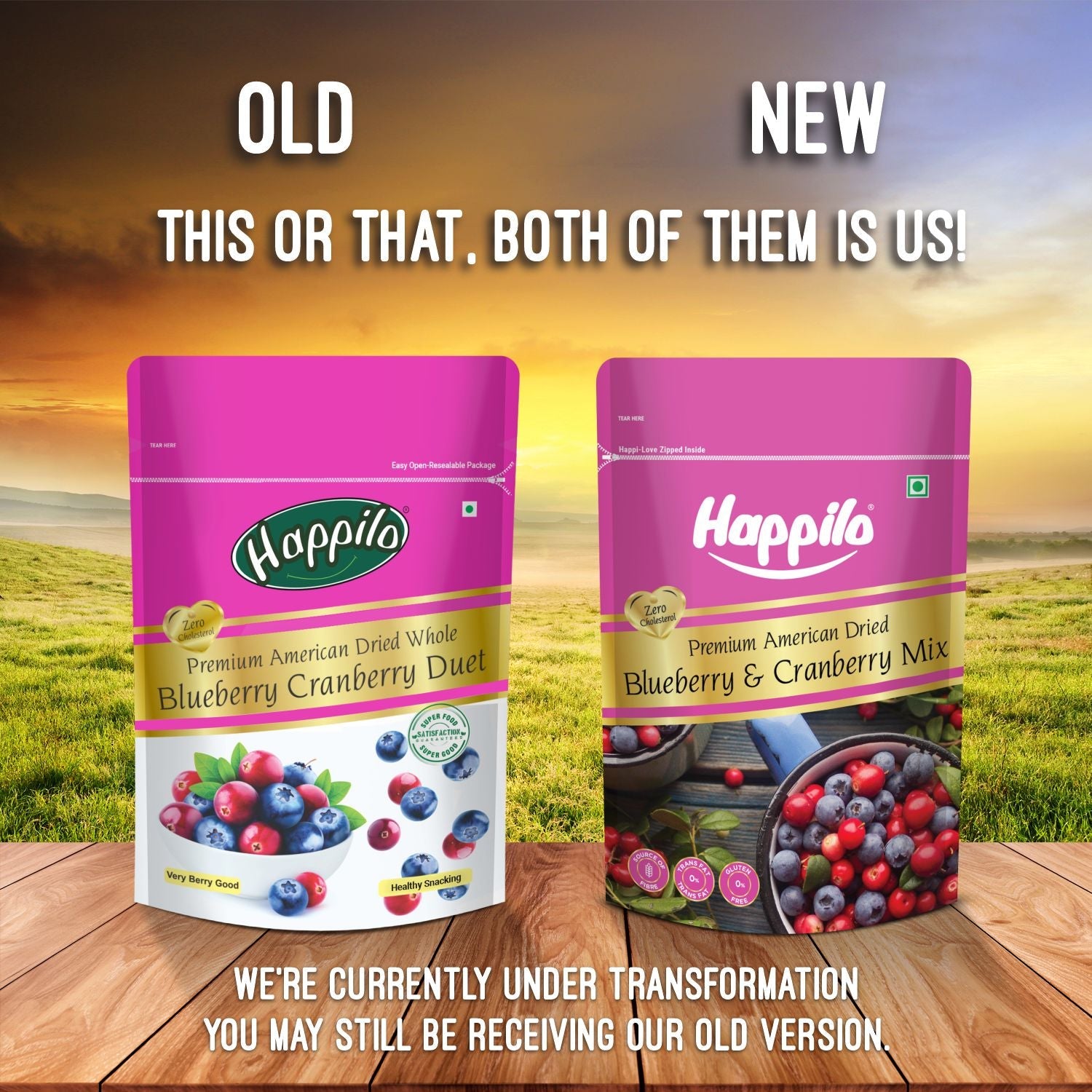 Happilo Premium Dried Blueberry Cranberry Duet