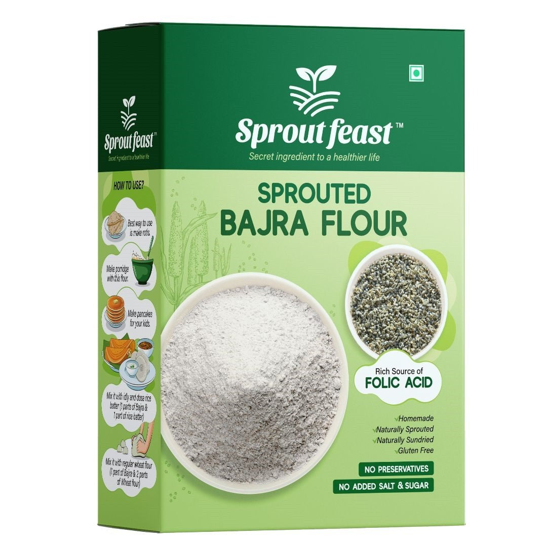 Sproted Feast Sprouted Bajra Flour - 800 gms