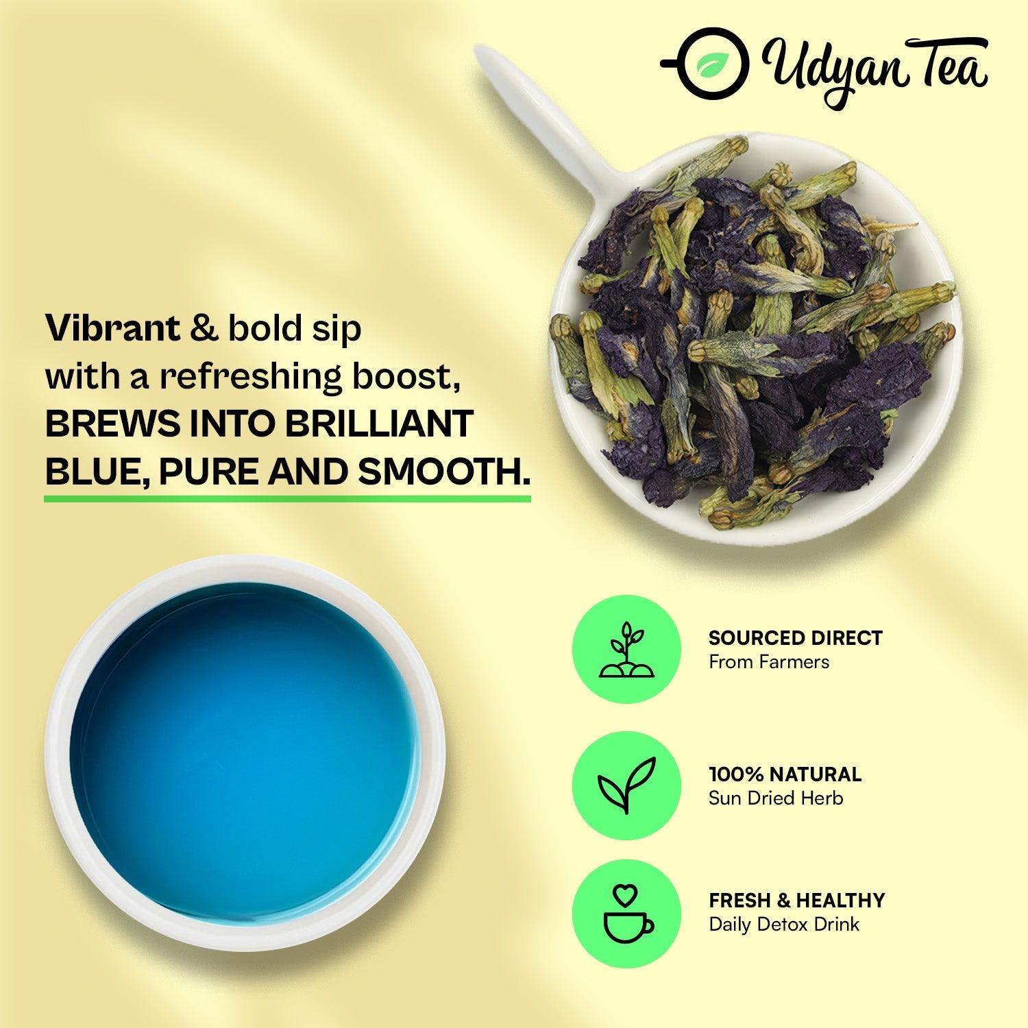 Udyan Tea Blue Pea Pure Herbal Tea - Veeha Foods