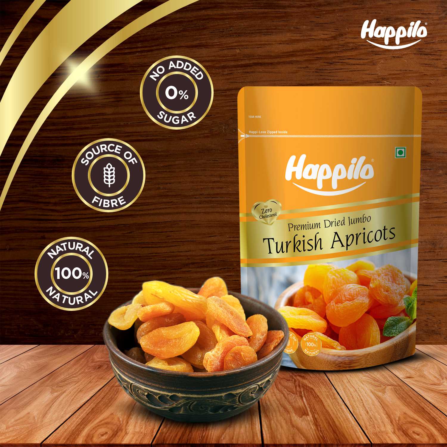 Happilo Premium Dried Turkish Apricots