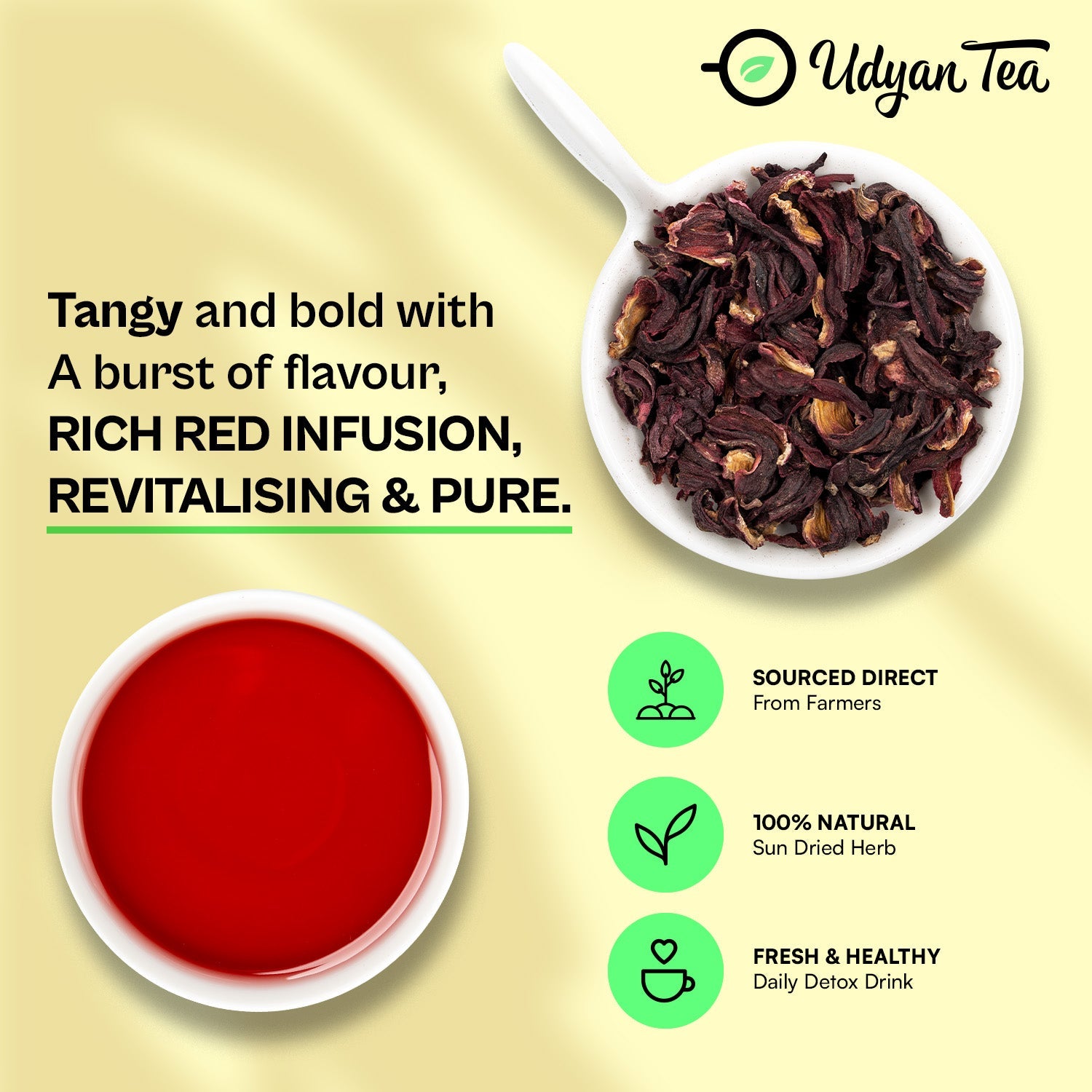 Udyan Tea Hibiscus Pure Herbal Tea - Veeha Foods