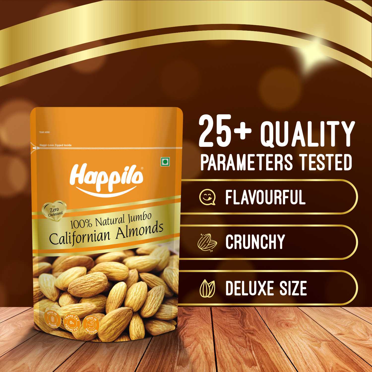 Happilo 100% Natural Jumbo Californian Almonds