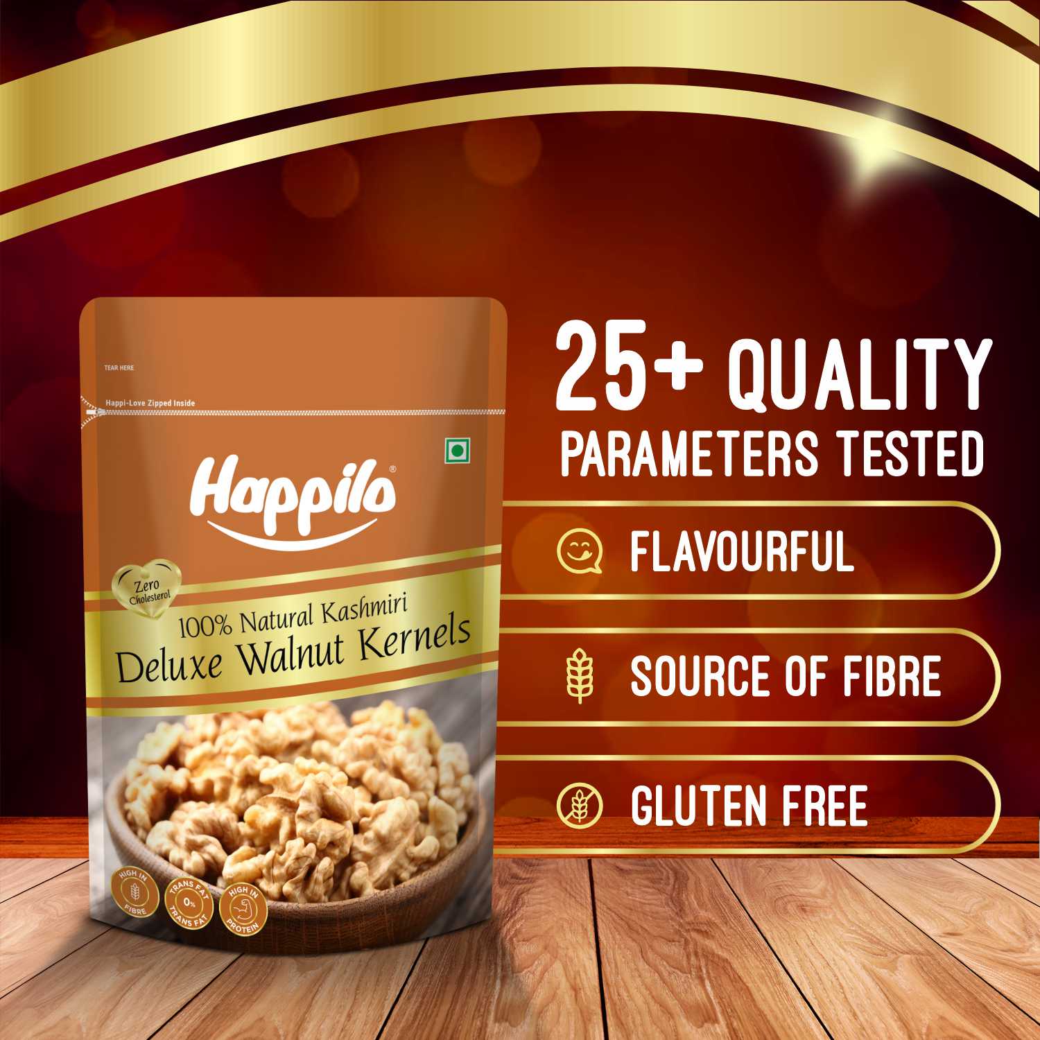 Happilo 100% Natural Deluxe Kashmiri Walnut Kernels