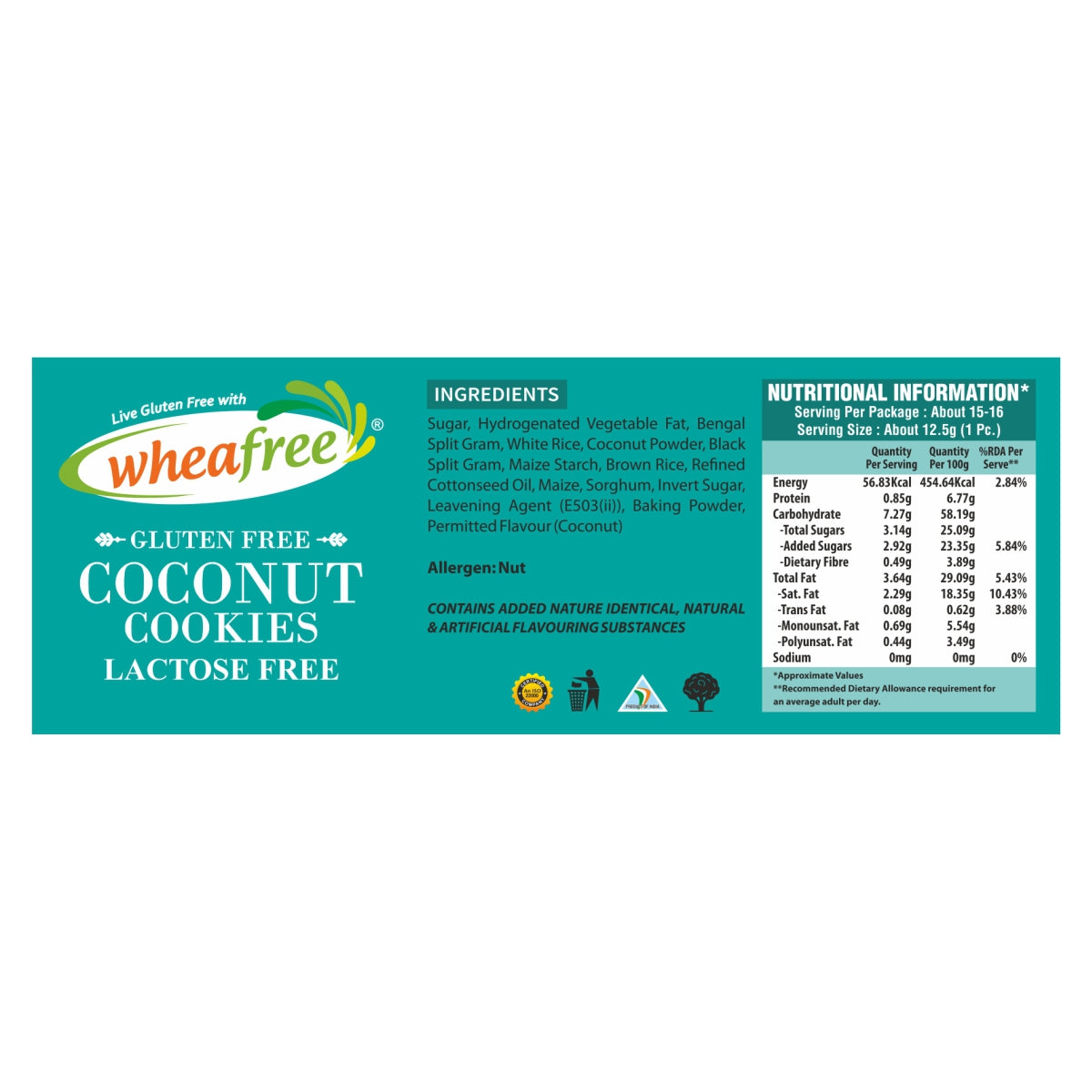 Gluten Free Coconut Cookies- 200g