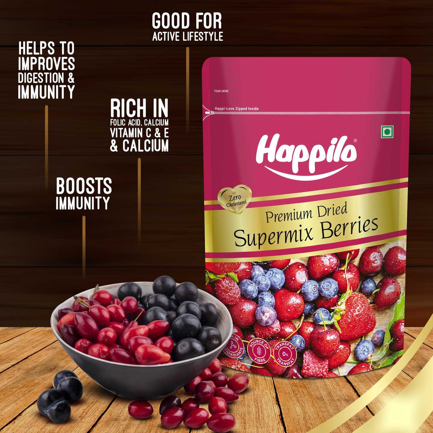 Happilo Healthy & Sweet Premium Dried Berries Mix