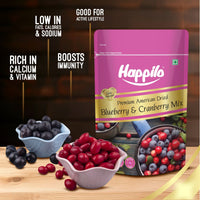 Happilo Premium Dried Blueberry Cranberry Duet