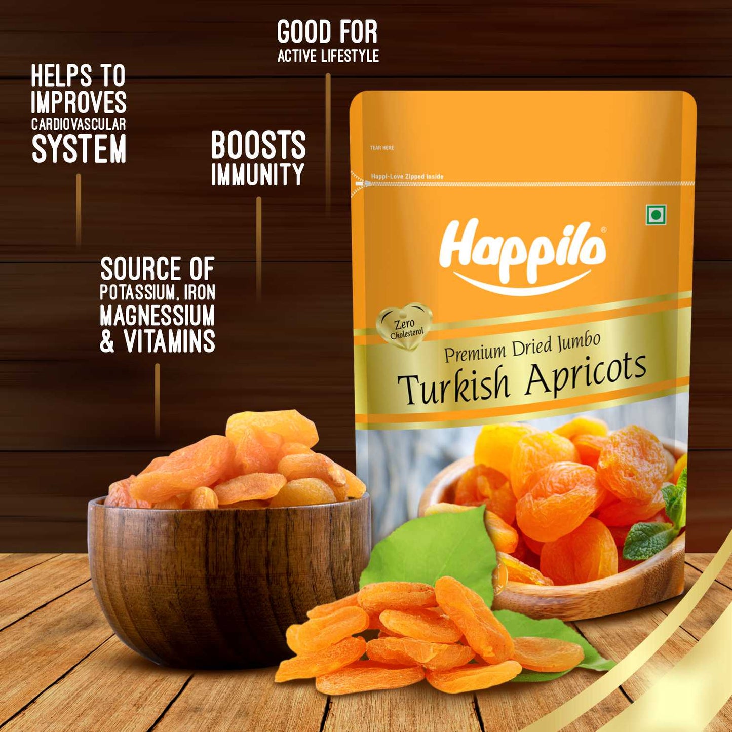 Happilo Premium Dried Turkish Apricots