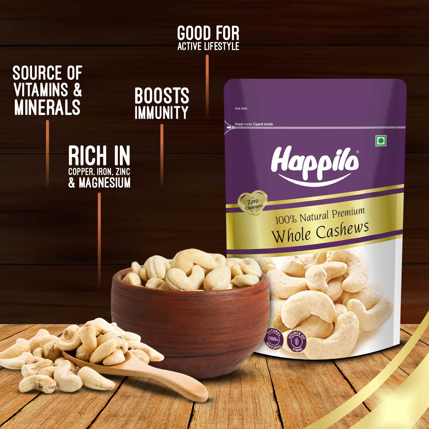 Happilo Premium Whole Cashew Nuts