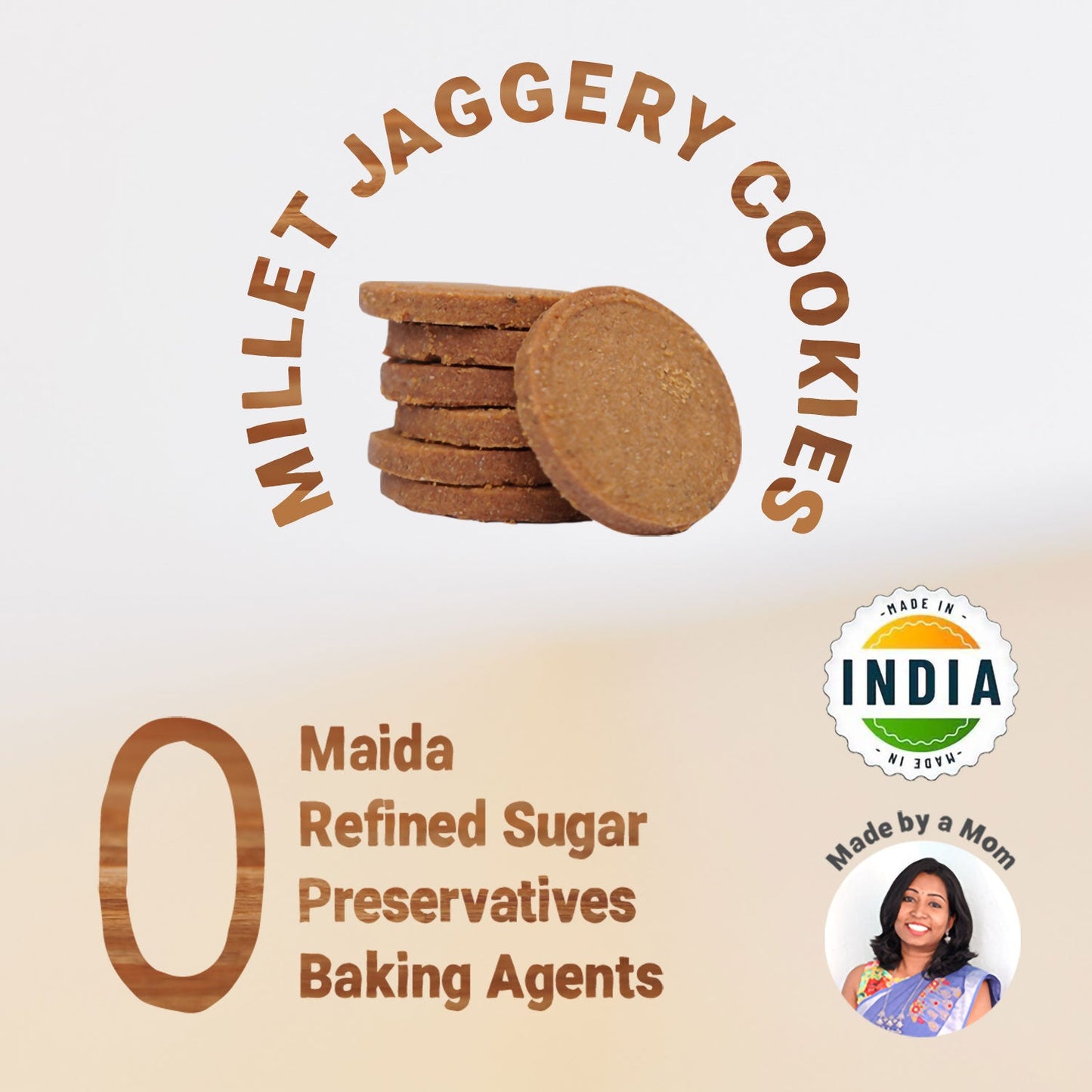 Ragi & Almonds | Millet & Jaggery Cookies - 150g