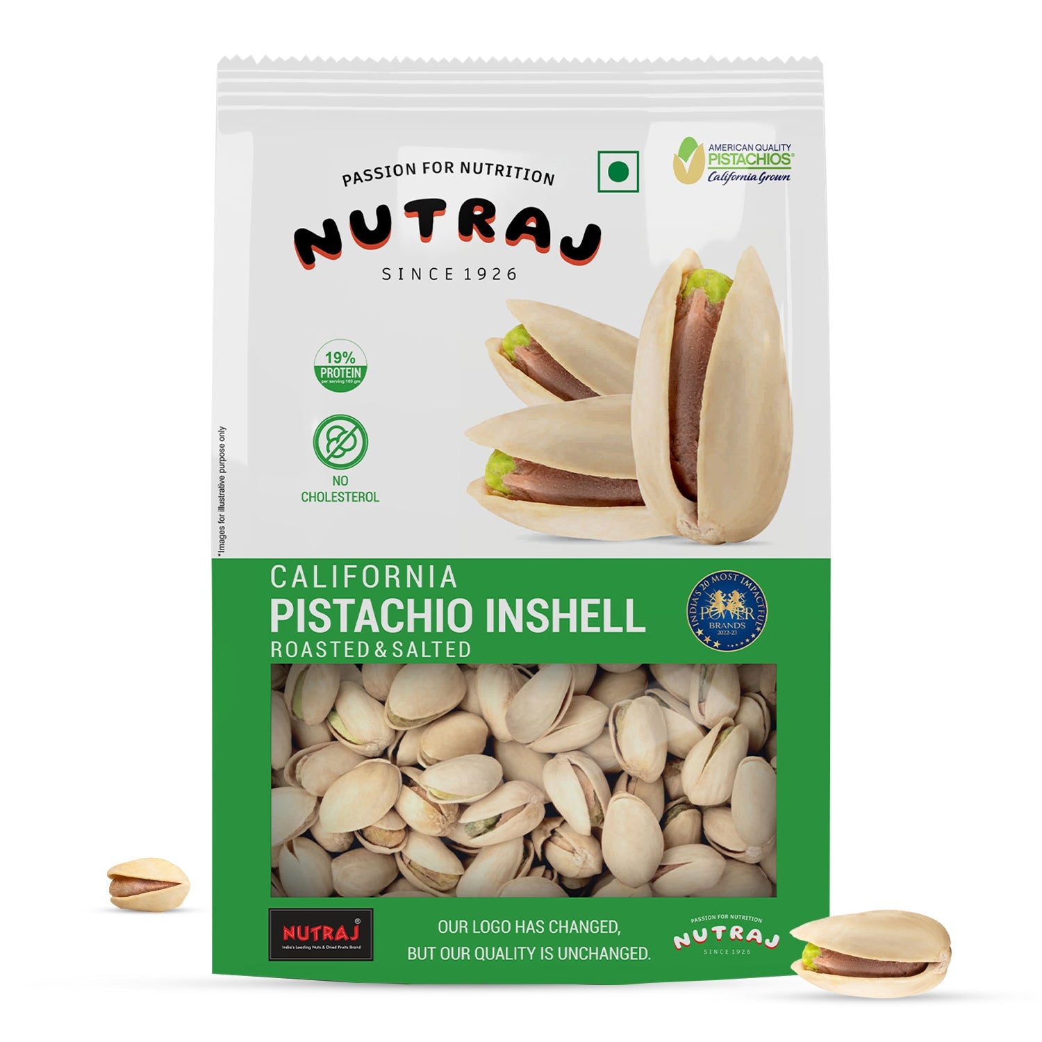 Nutraj California Roasted & Salted Pistachios Inshell (Pista) 400gm