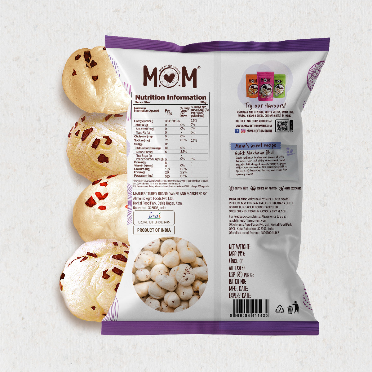 Premium Raw Makhana, 100g