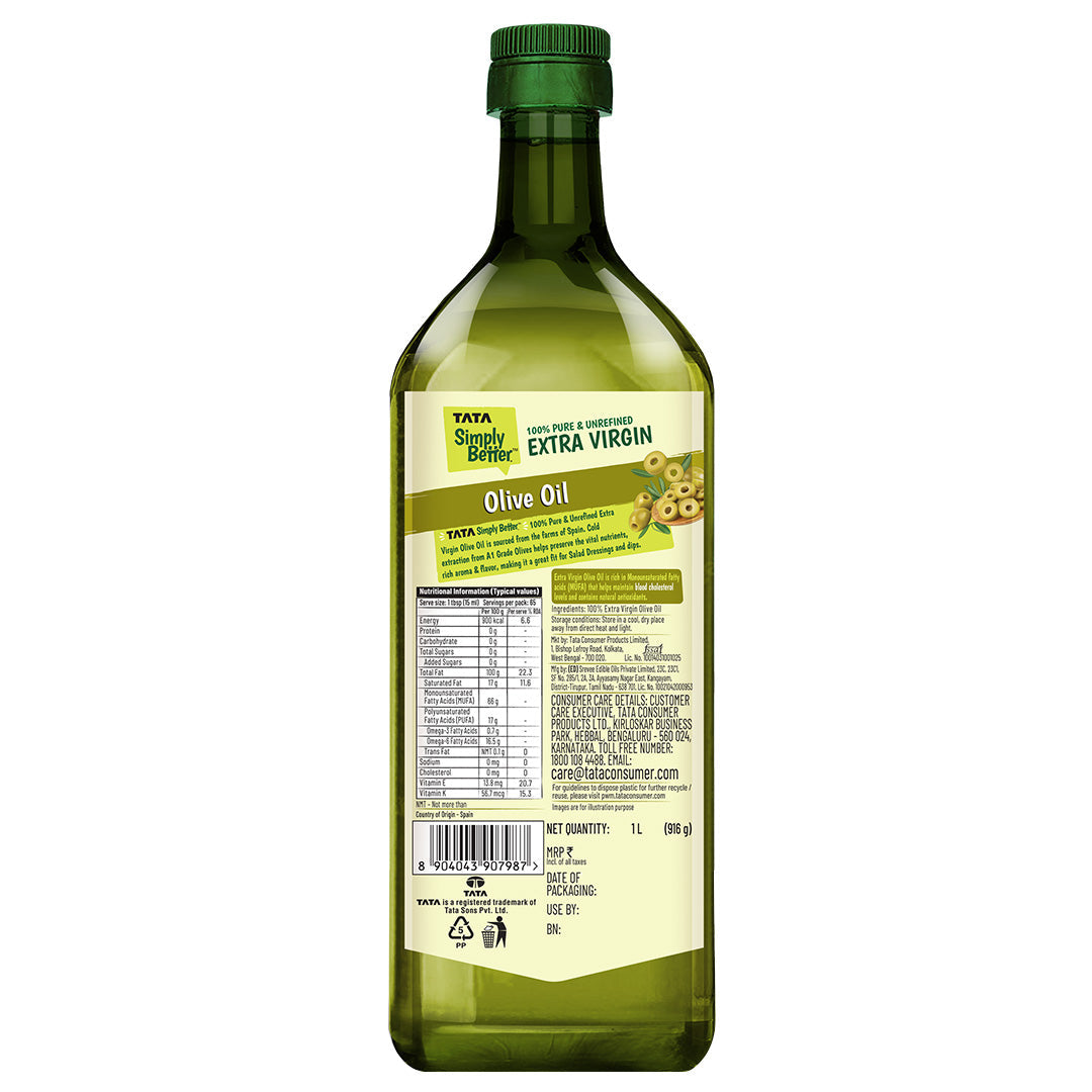 Tata Simply Better Extra Virgin Olive Oil 1L