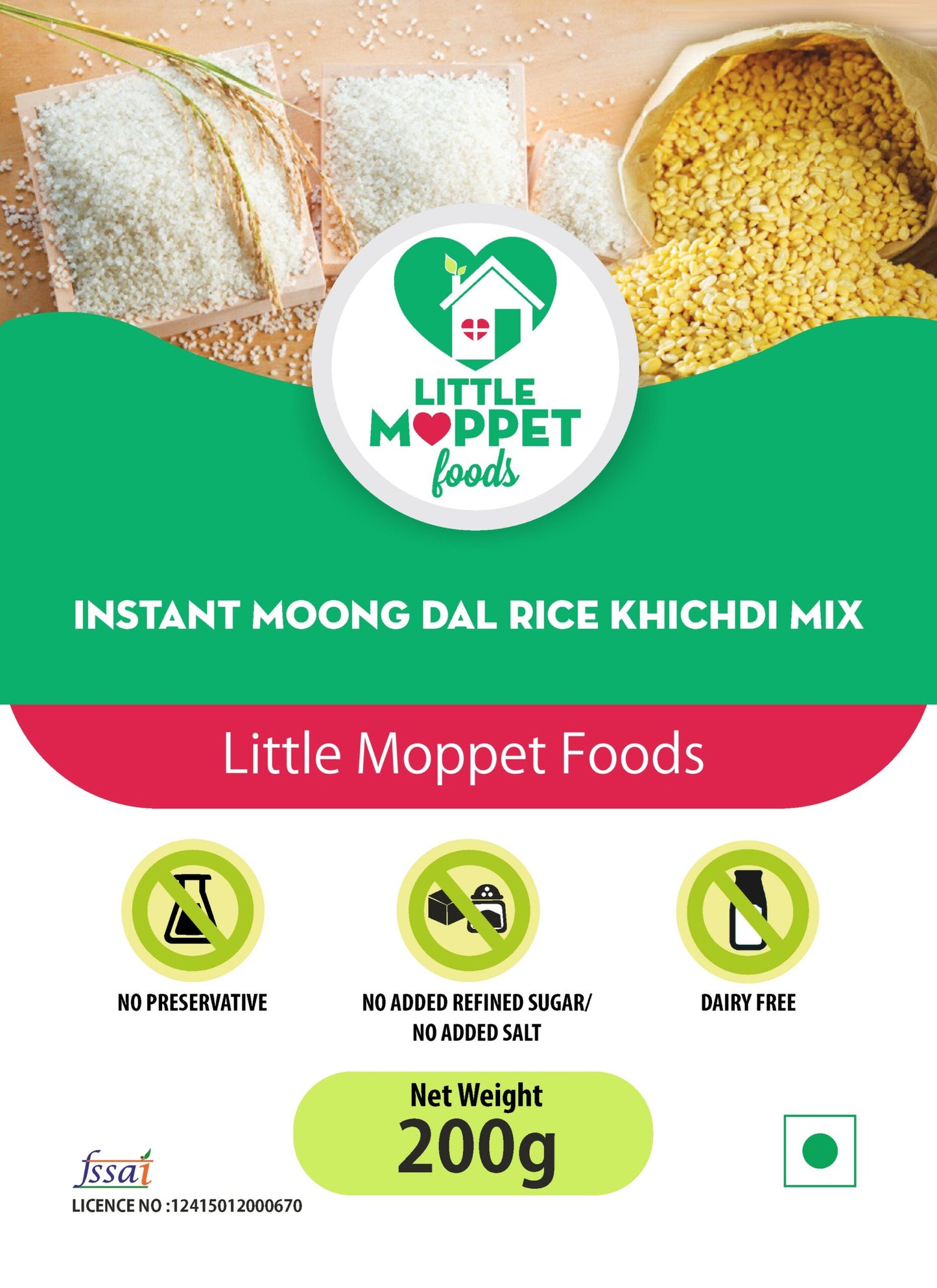 Instant Khichdi Mix - Rice & Moongdal [200G]