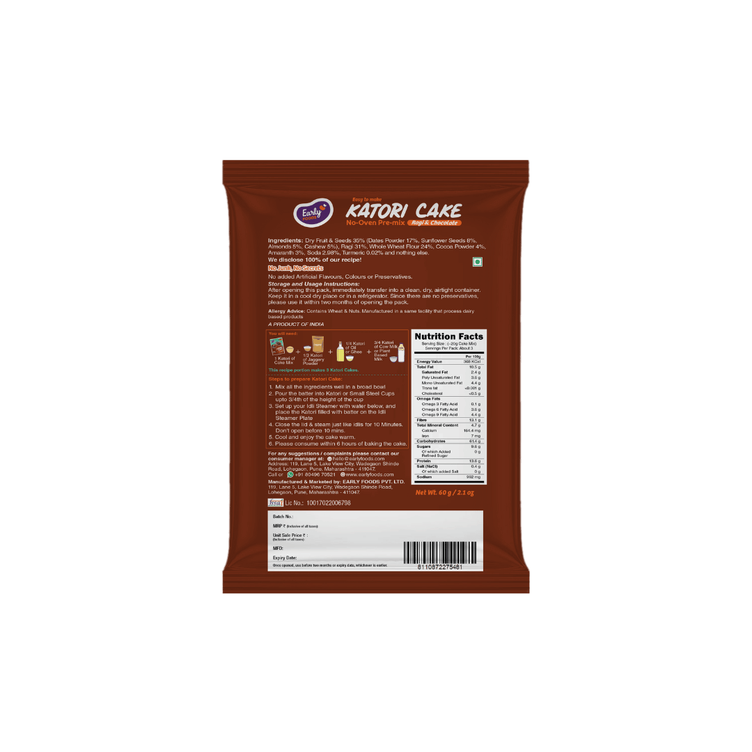 Trial Pack - Ragi & Choco Katori Cake Mix