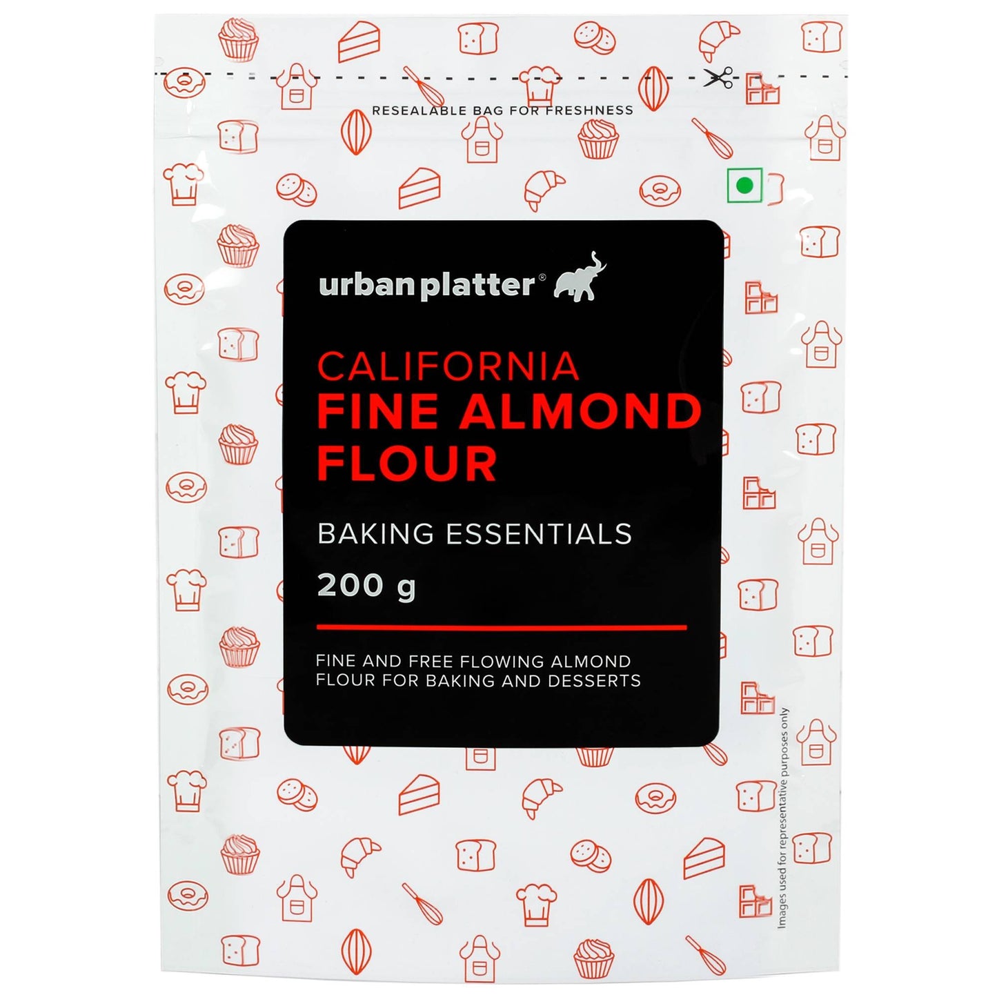 Urban Platter California Fine Almond Flour - 200 gms