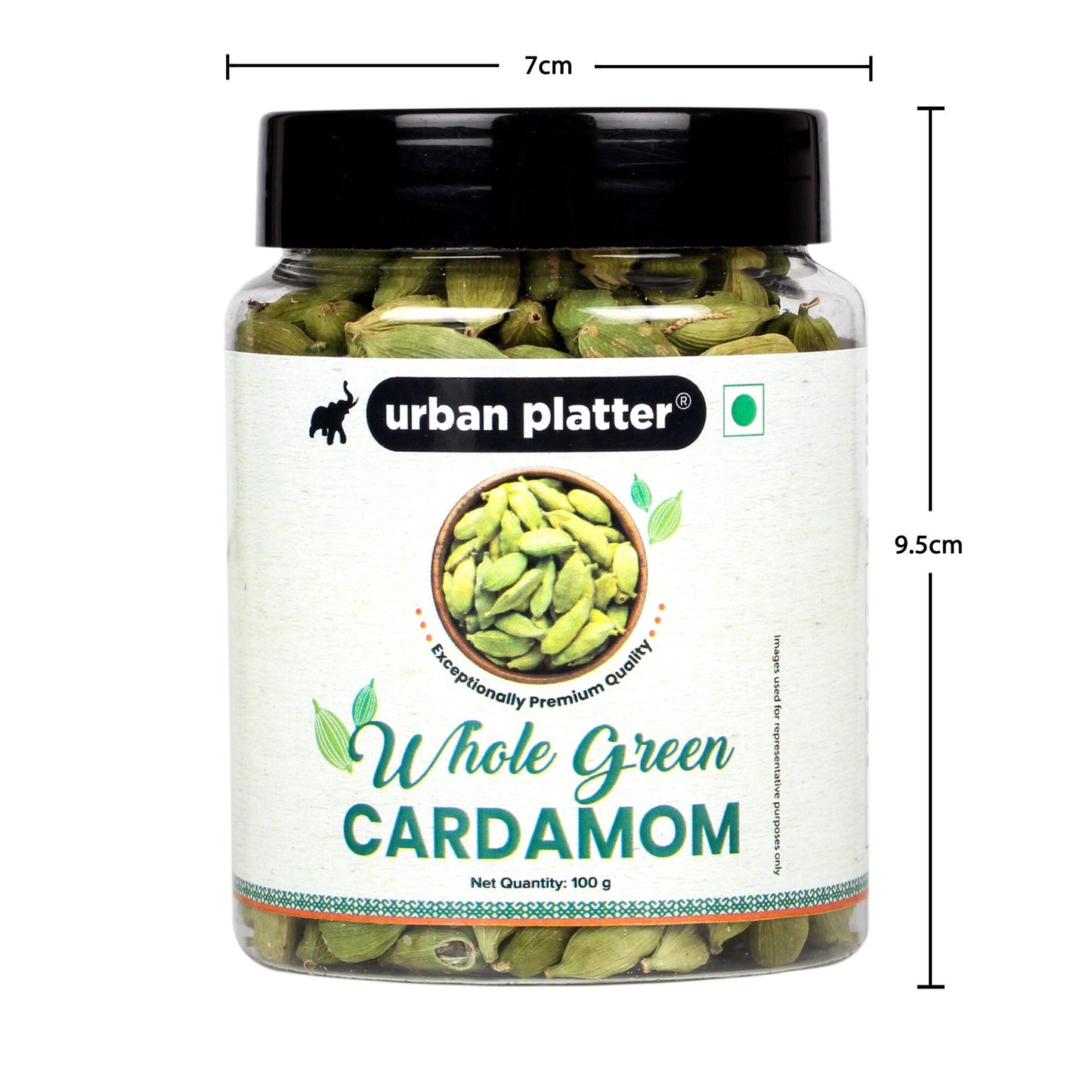 Urban Platter Whole Cardamom (Elaichi) - 100 gms