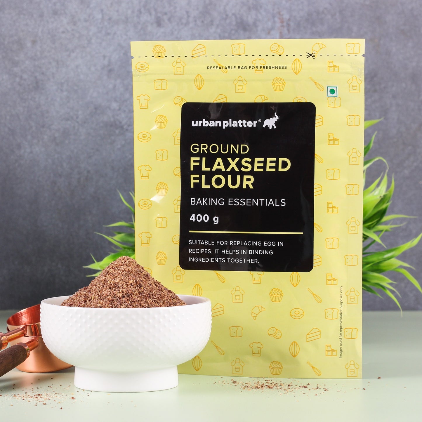 Urban Platter Whole Ground Flax Seed Flour - 400 gms