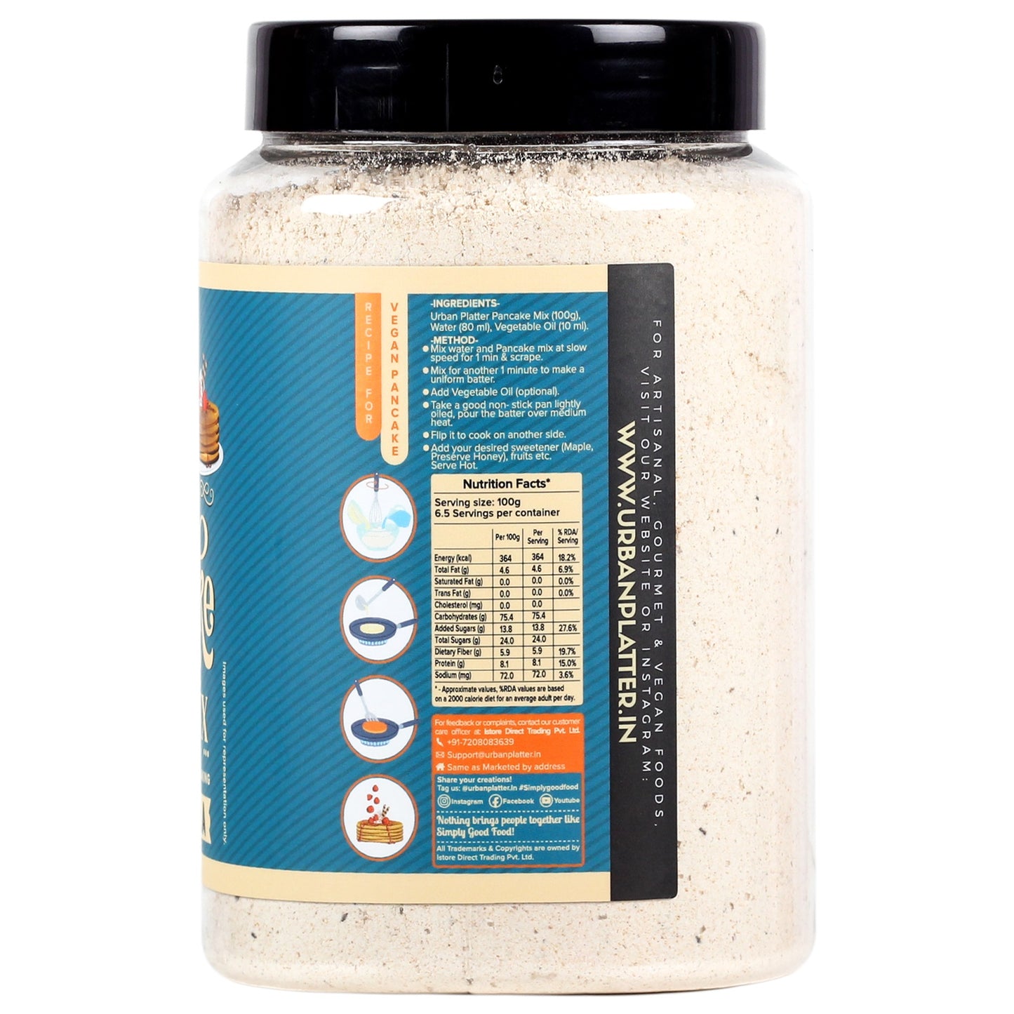 Urban Platter Vanilla Pancake Mix - 650 gms