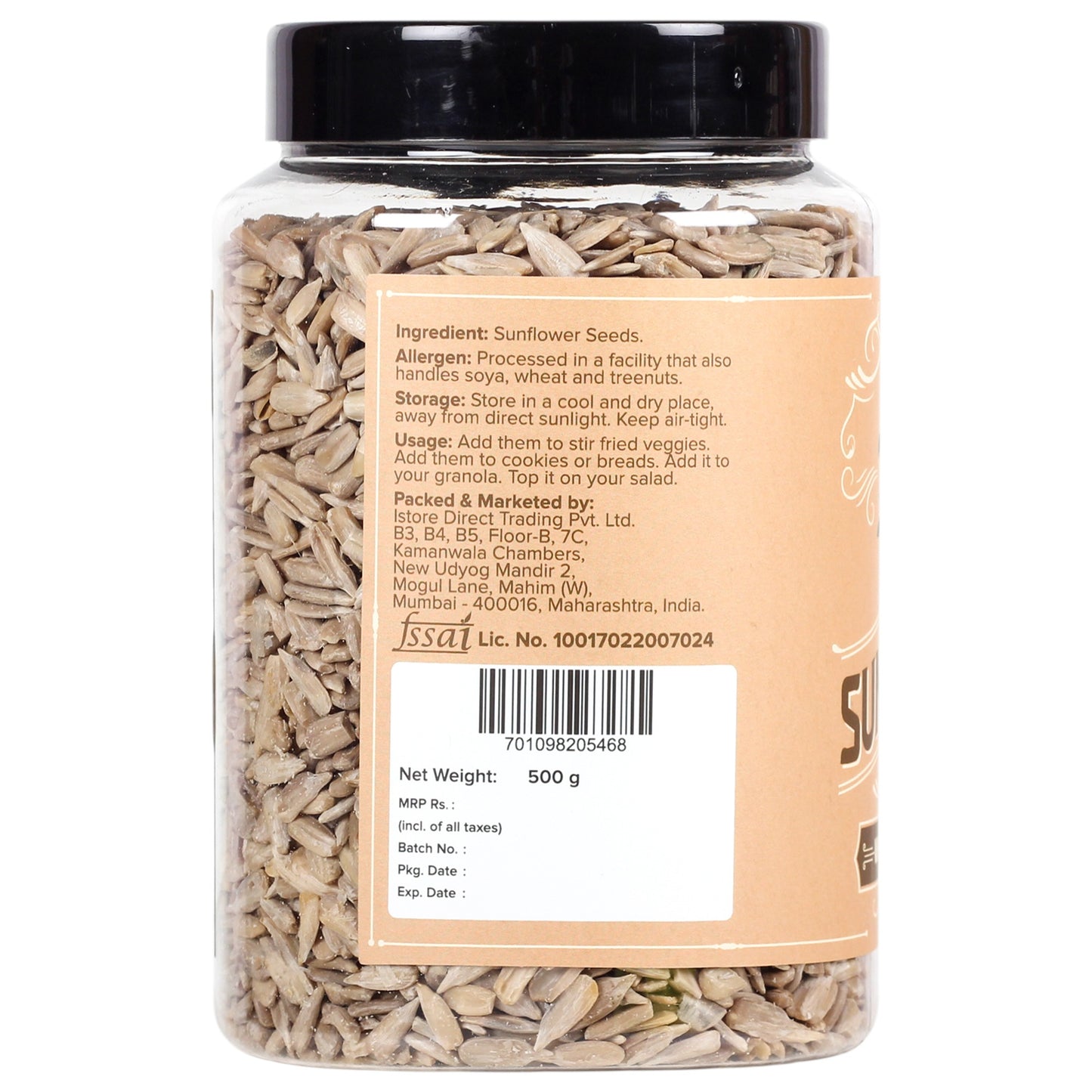 Urban Platter Raw Sunflower Seeds - 500 gms