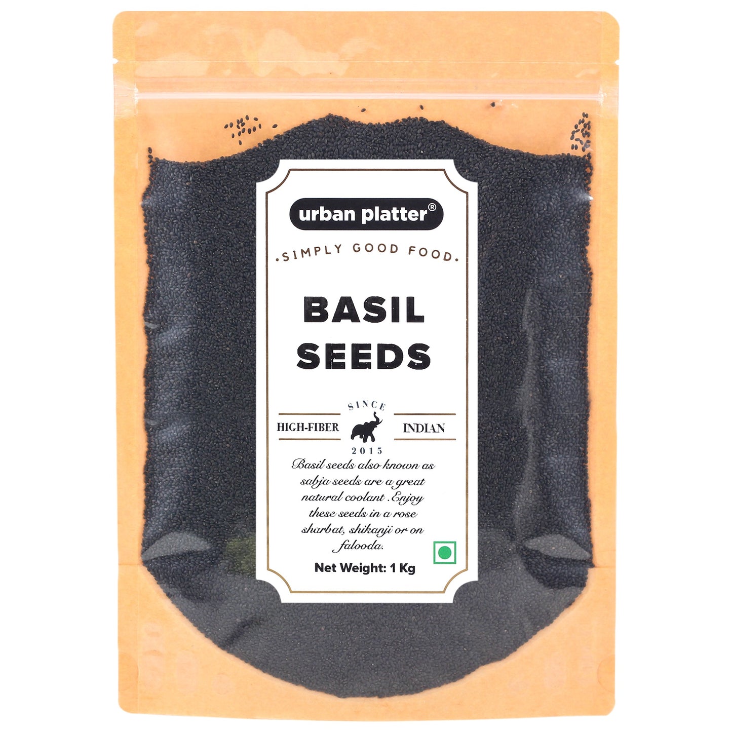 Urban Platter Basil Seeds (Sabja) - 1 Kg