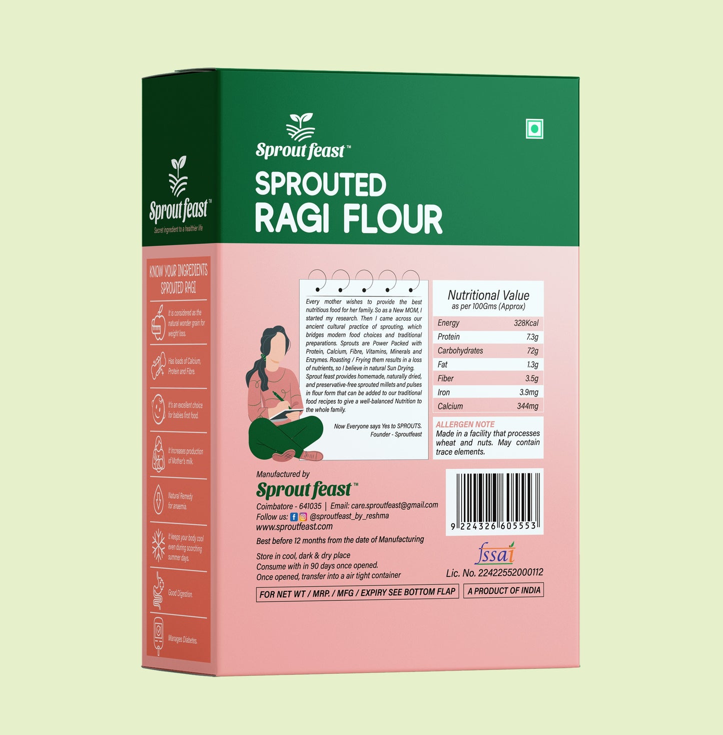 Sprouted Feast Sprouted Ragi Flour