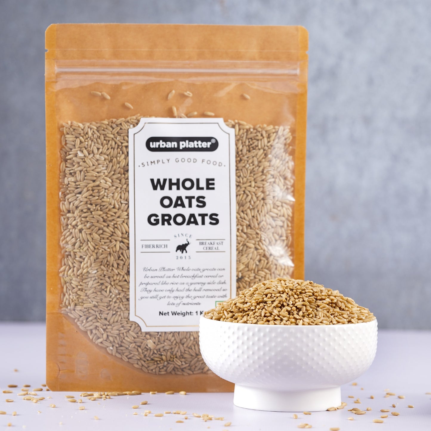 Urban Platter Whole Oats Groats - 1 kg