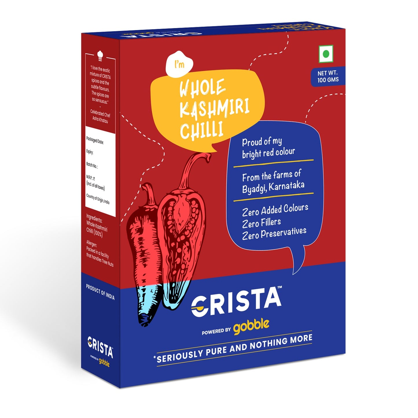 CRISTA Whole Kashmiri Chilli 100 gms