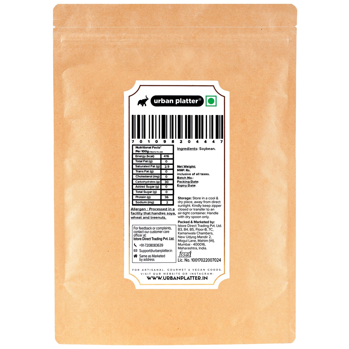 Urban Platter Soybeans (Soya Bean) - 1 kg