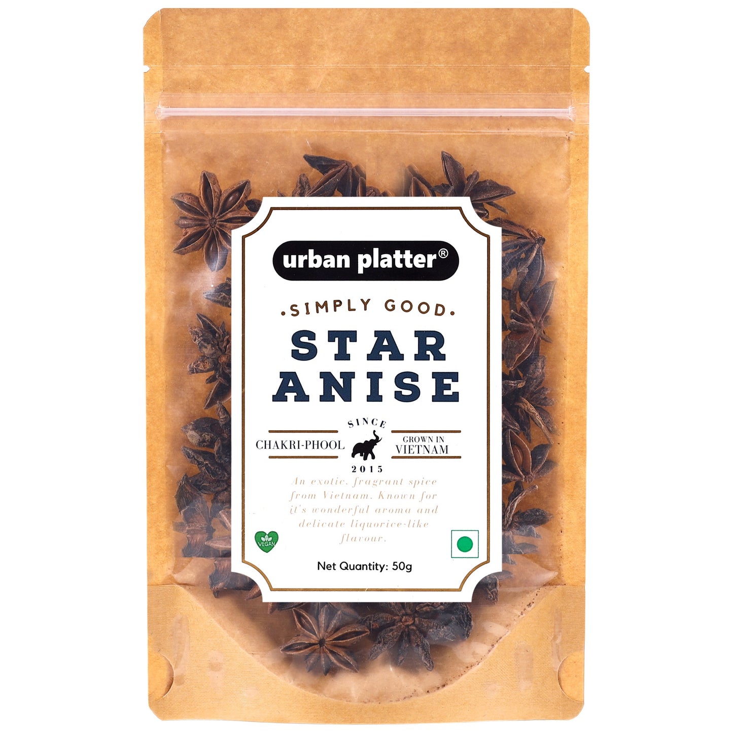 Urban Platter Asian Star Anise (Chakri Phool) - 50 gms