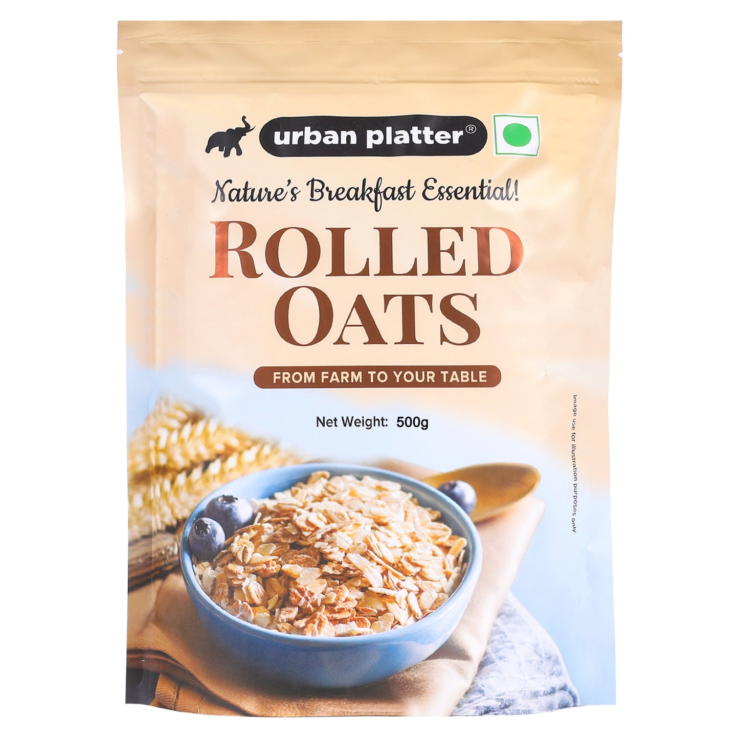 Urban Platter Rolled Oats - 500 gms