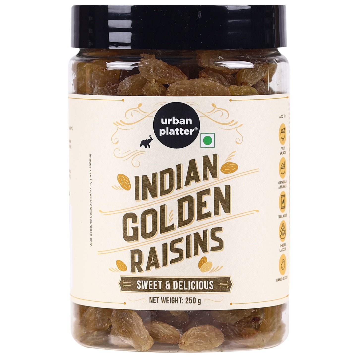 Urban Platter Indian Golden Raisins - 250 gms