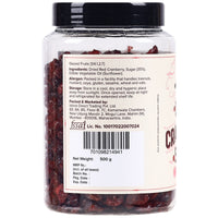 Urban Platter Dried Sliced Cranberries - 500 gms