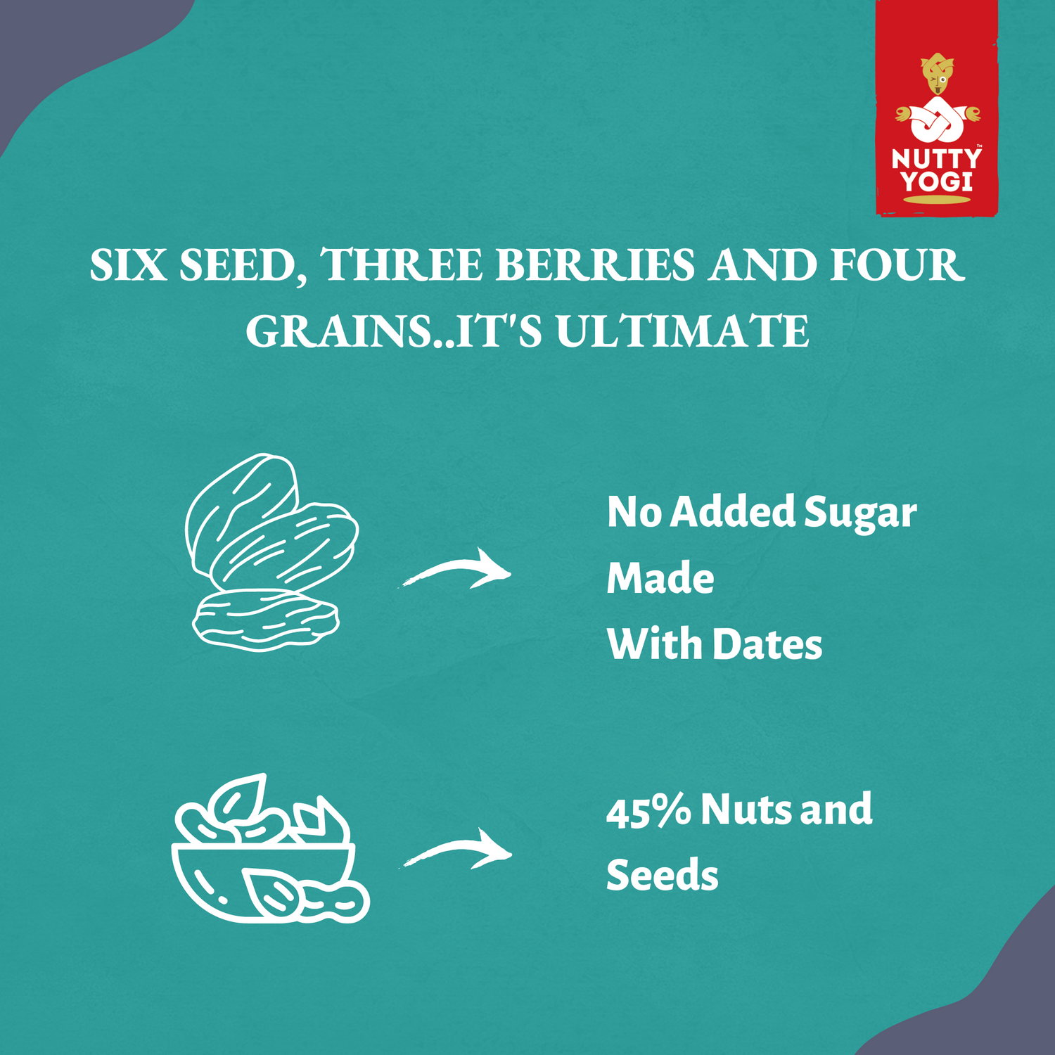 Nutty Yogi Ultmate Super & All Berries Muesli | Contains 45% Nuts & Seeds I No Added Sugar I No Preservative 1kg Jar