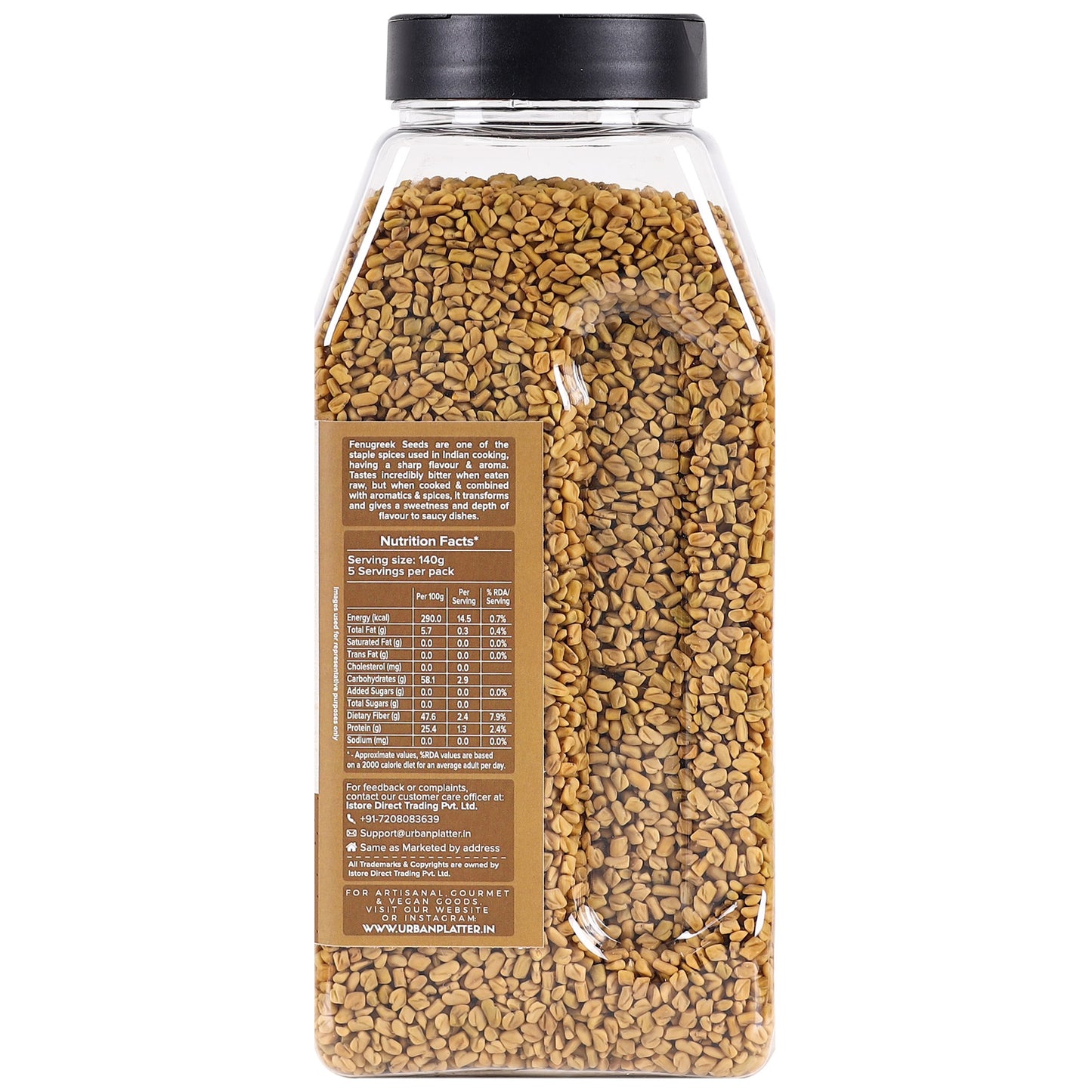 Urban Platter Dried Fenugreek Seeds - 700 gms